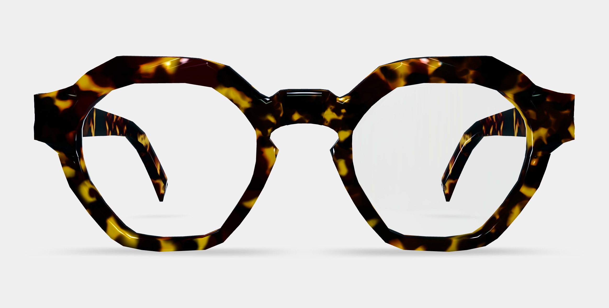 Javier Eyeglasses in Black Oak Tortoise 3D model_11