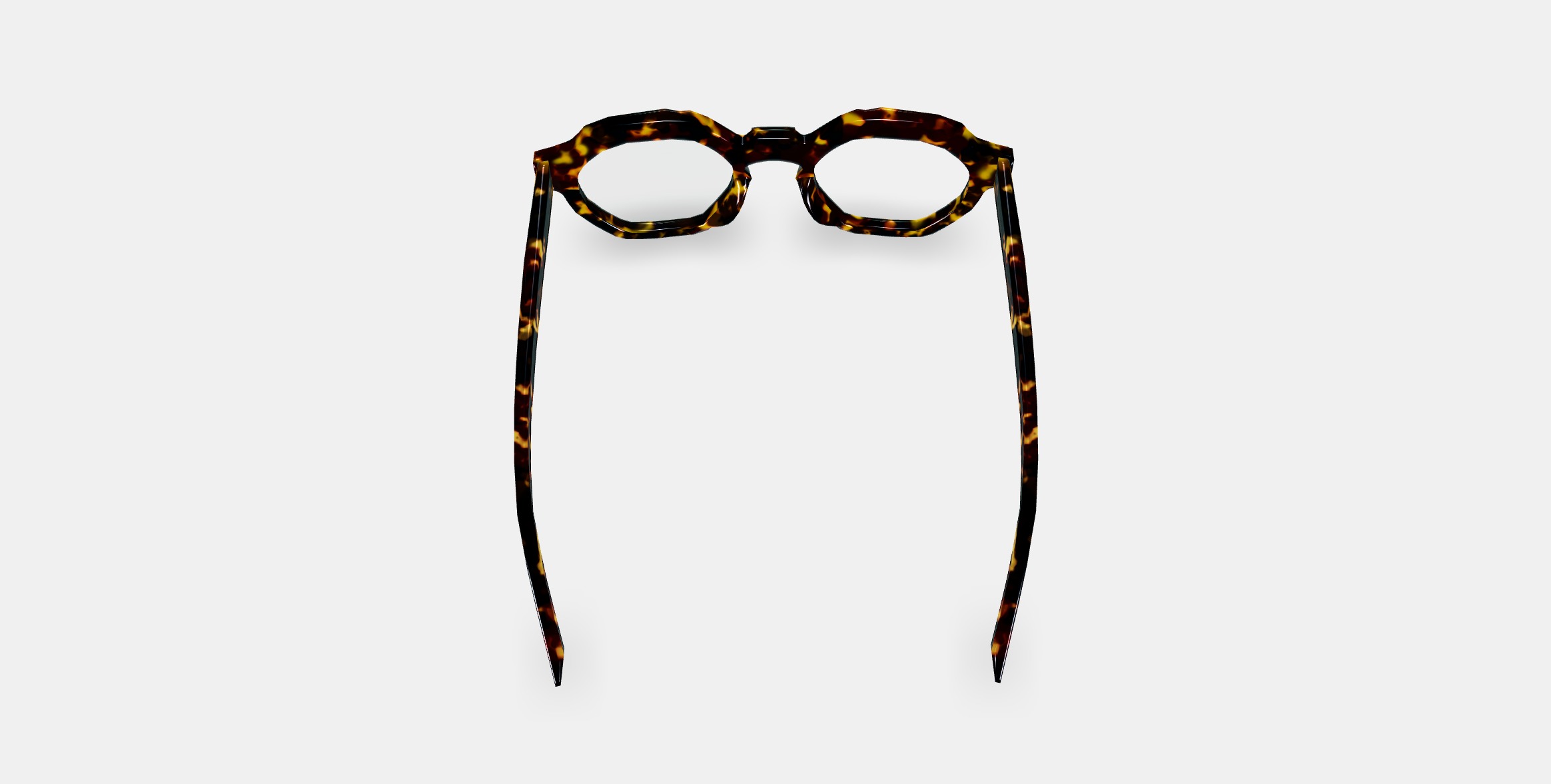 Javier Eyeglasses in Black Oak Tortoise 3D model_3