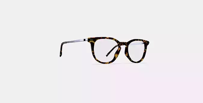 Kian Eyeglasses in Black Oak Tortoise with Brushed Ink