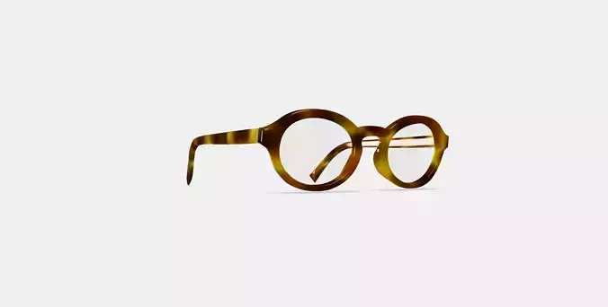 Doherty Eyeglasses in Toffee Tortoise 3D model