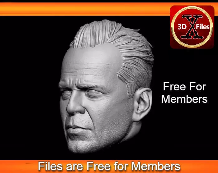 Bruce Willis - Action Figure HeadSculpt - Black Series - Hottoys 3D print model