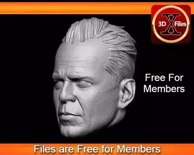 Bruce Willis - Action Figure HeadSculpt - Black Series - Hottoys 3D print model