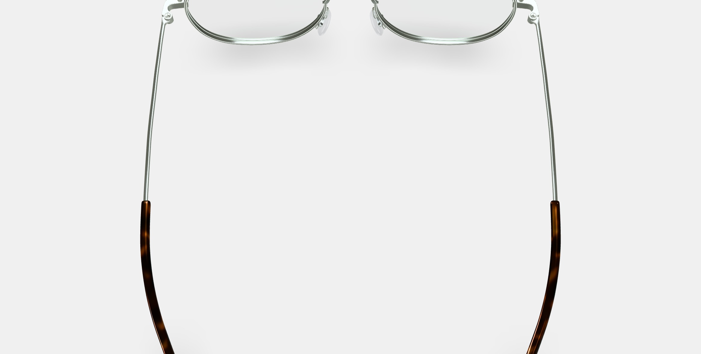 Albie Eyeglasses in Polished Silver 3D model_4