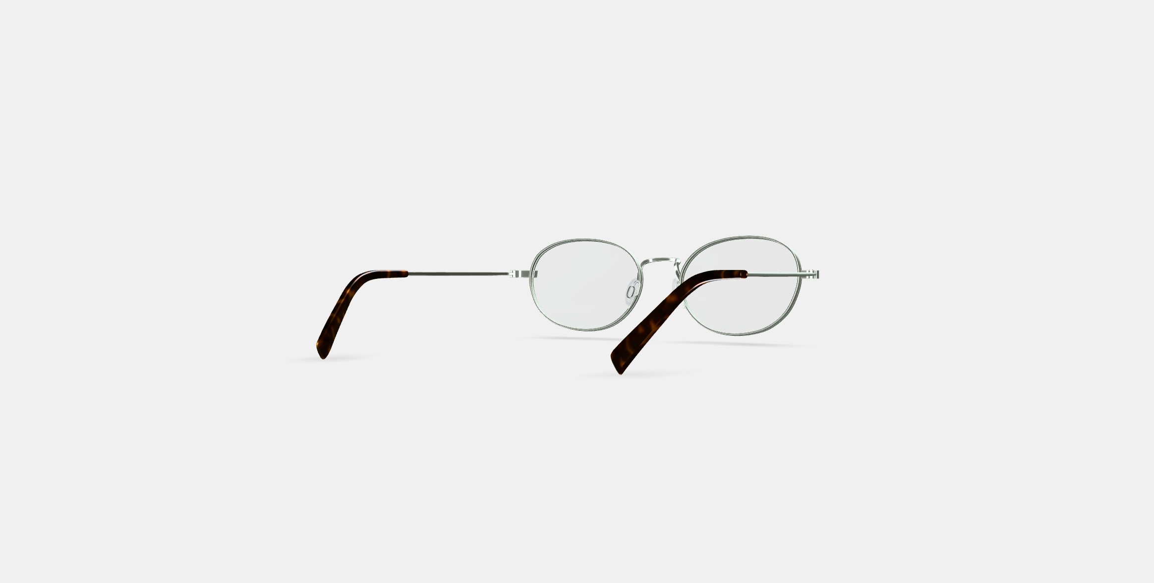 Albie Eyeglasses in Polished Silver 3D model_5