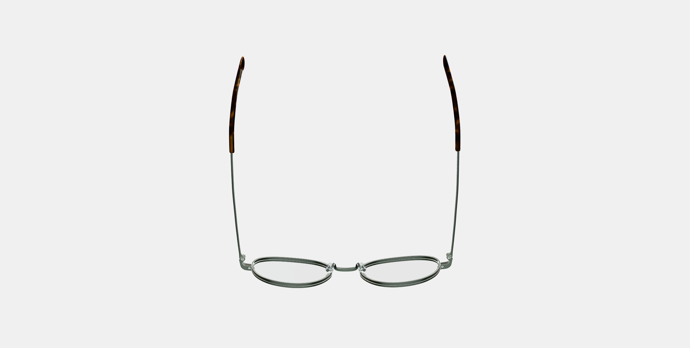 Albie Eyeglasses in Polished Silver 3D model_7