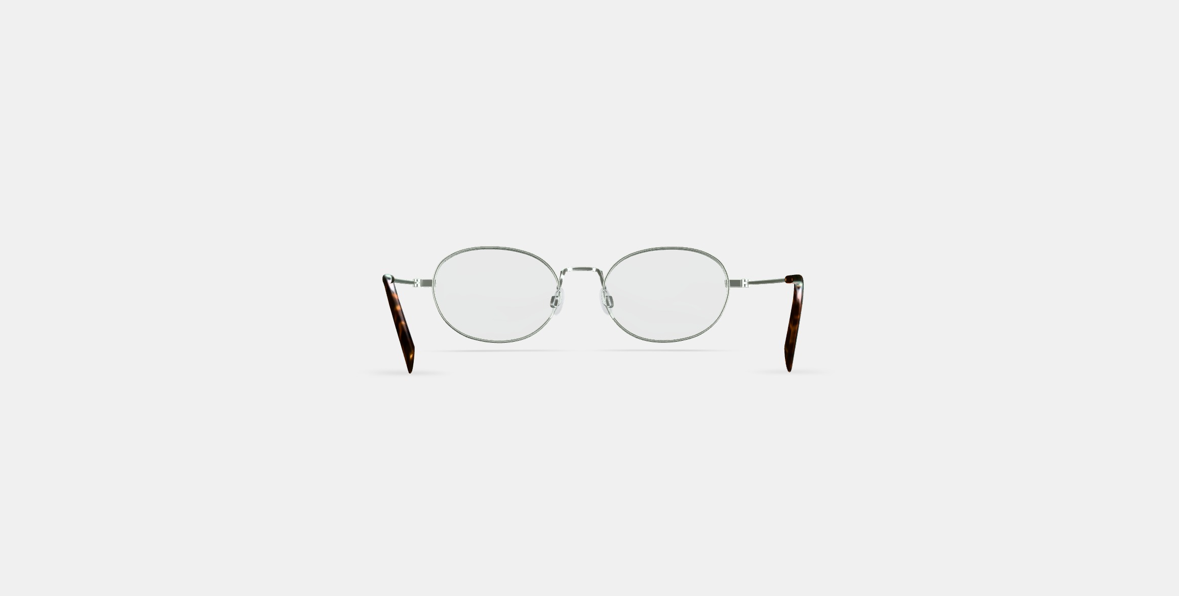 Albie Eyeglasses in Polished Silver 3D model_14