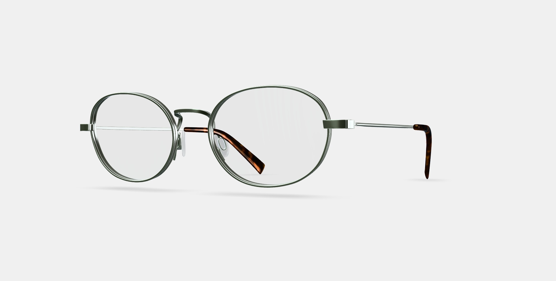 Albie Eyeglasses in Polished Silver 3D model_13
