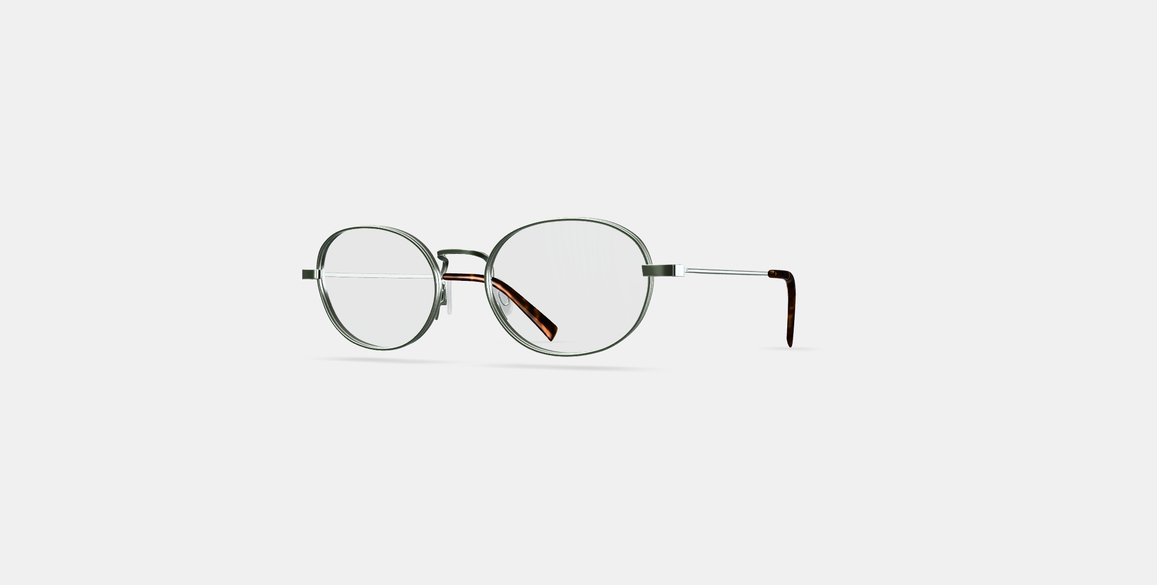 Albie Eyeglasses in Polished Silver 3D model_12