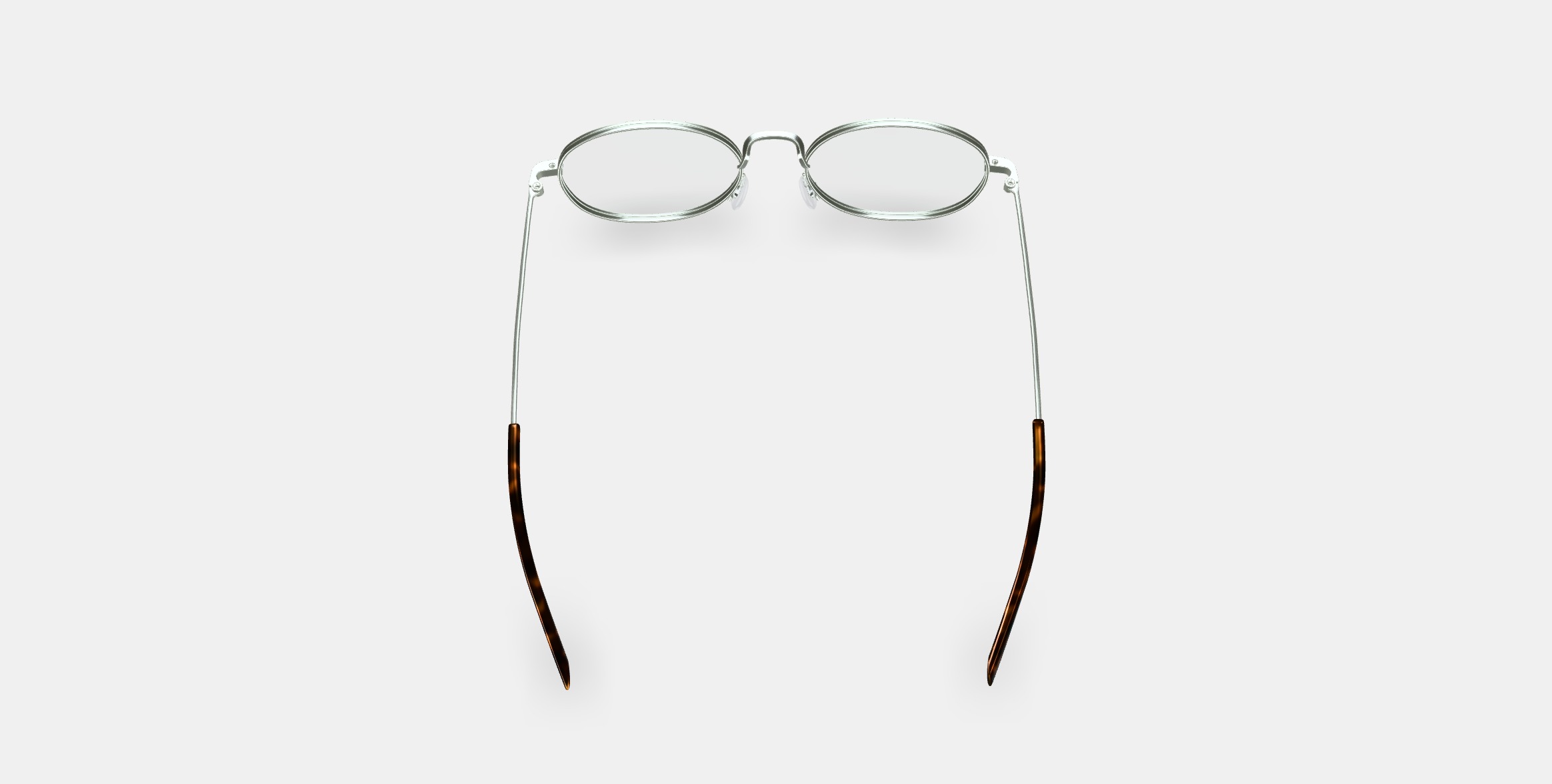 Albie Eyeglasses in Polished Silver 3D model_2