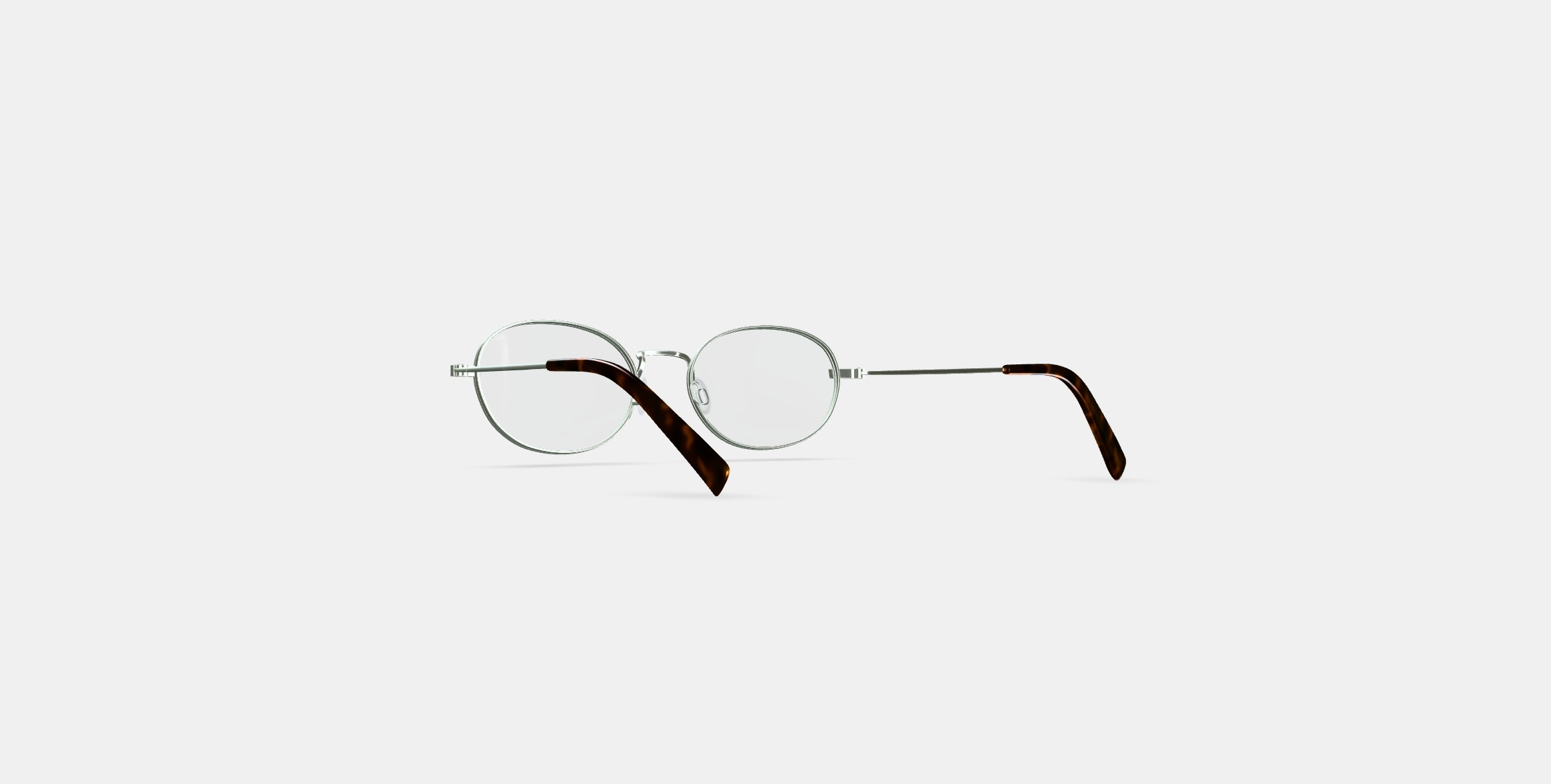 Albie Eyeglasses in Polished Silver 3D model_16