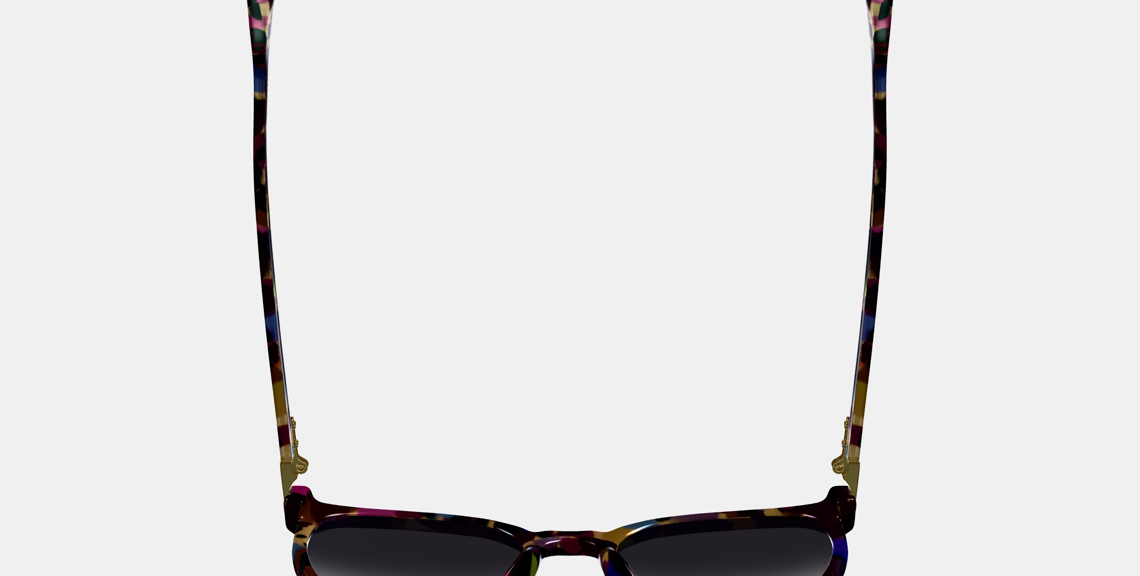 Gillian Sunglasses in Confetti Tortoise with Polished Gold 3D model_8