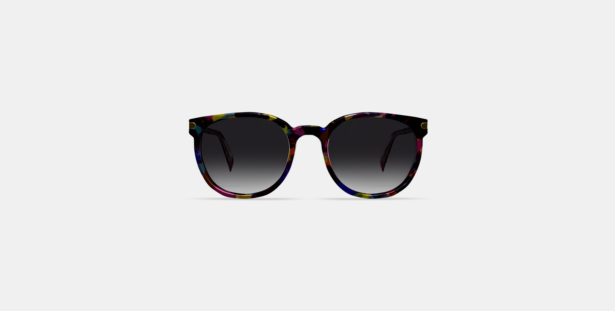 Gillian Sunglasses in Confetti Tortoise with Polished Gold 3D model_10