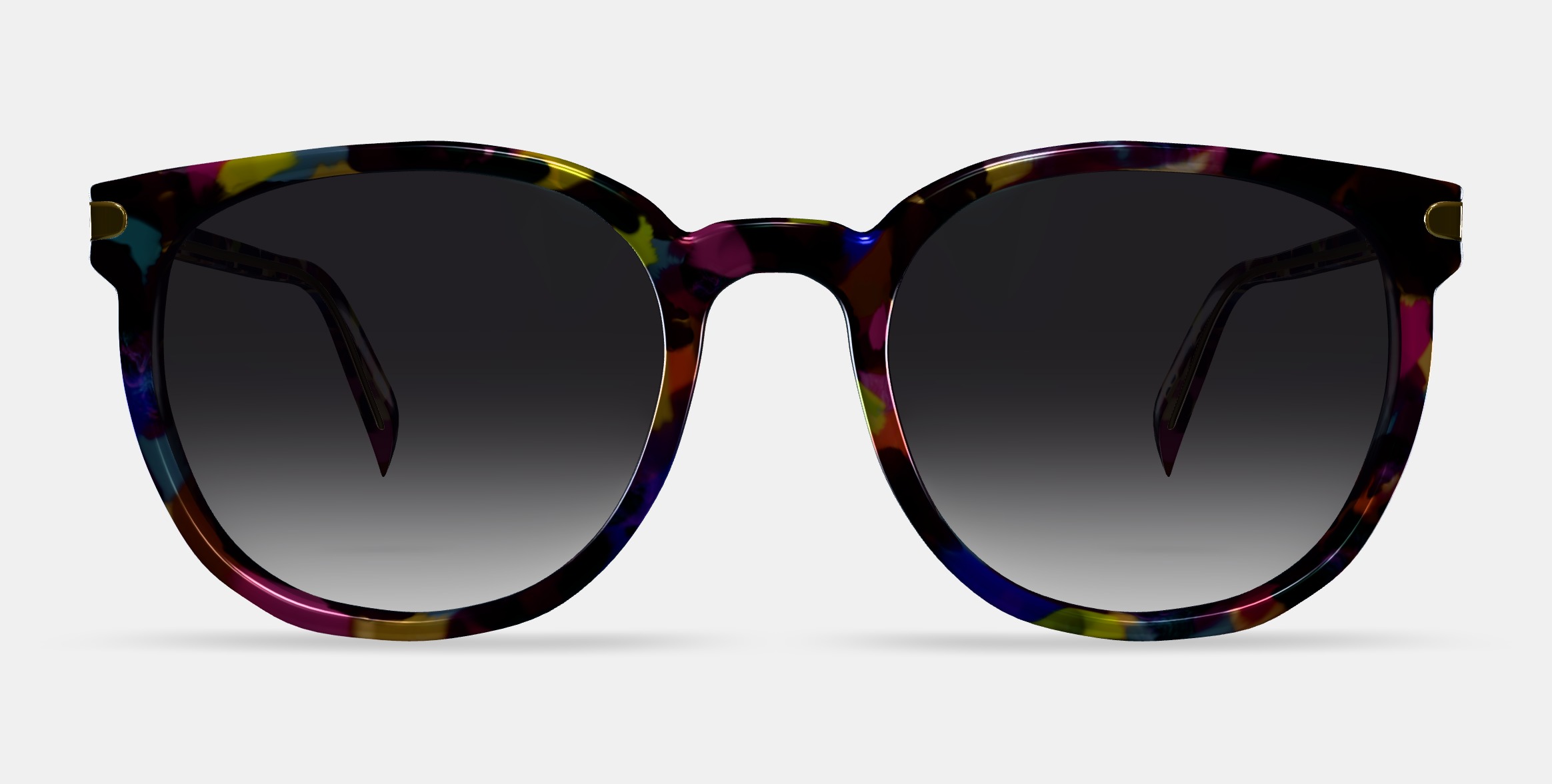 Gillian Sunglasses in Confetti Tortoise with Polished Gold 3D model_11