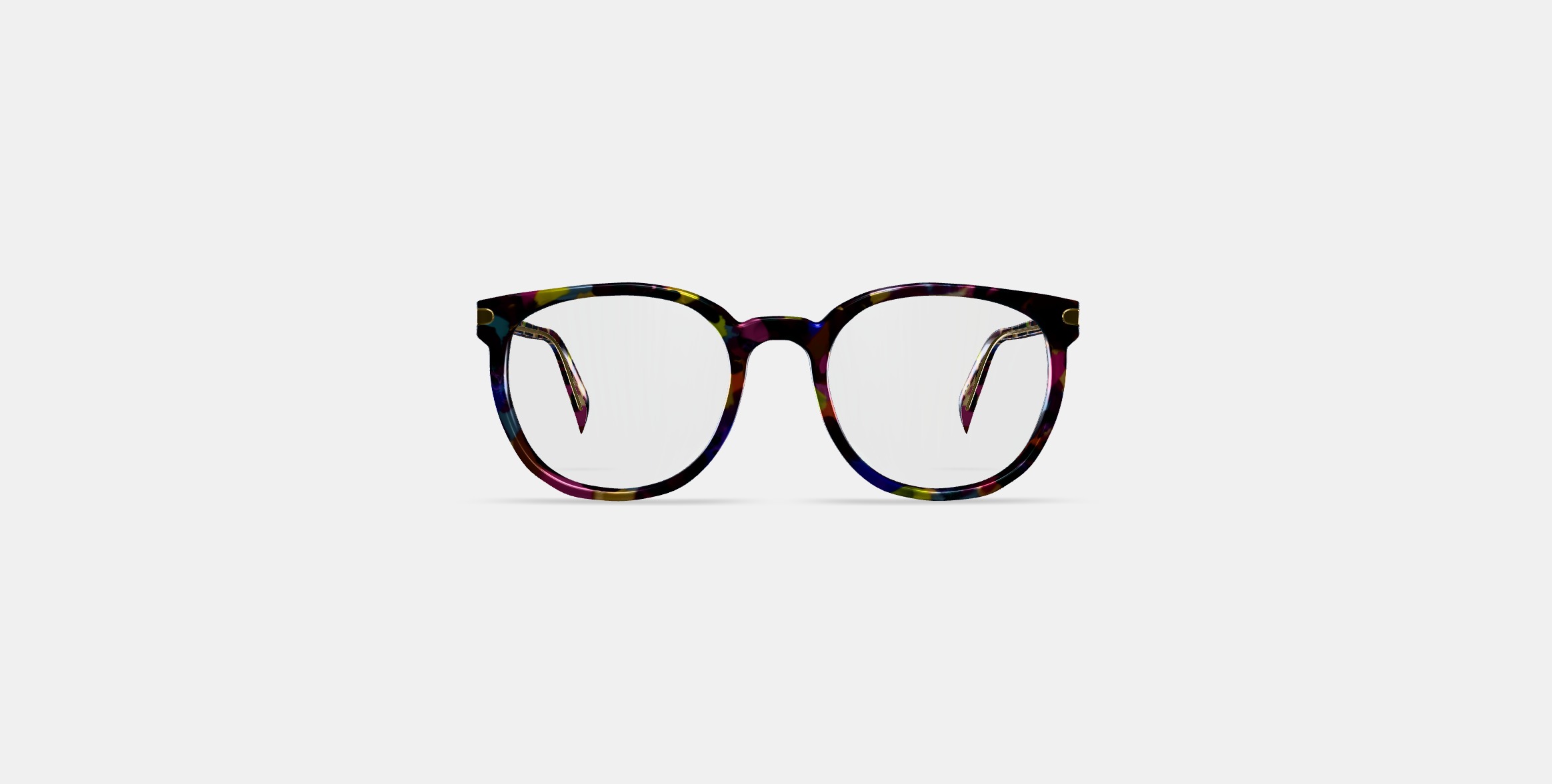 Gillian Eyeglasses in Confetti Tortoise with Polished Gold 3D model_10