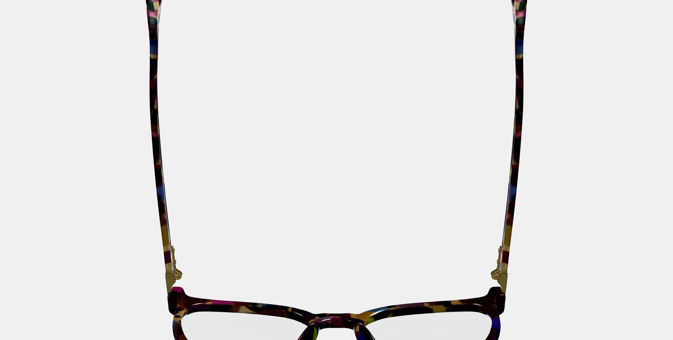 Gillian Eyeglasses in Confetti Tortoise with Polished Gold 3D model_8