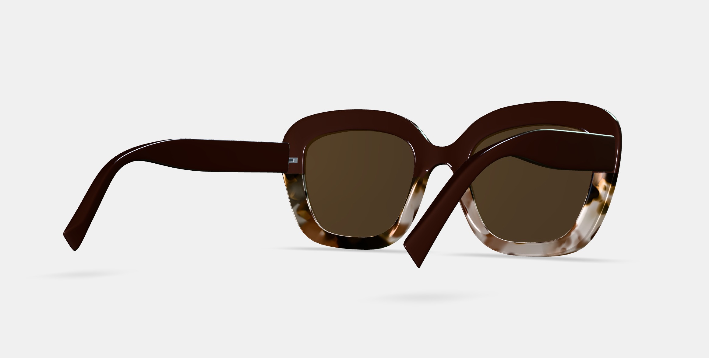 Gabriela Sunglasses in Ganache Tortoise Fade 3D model_6