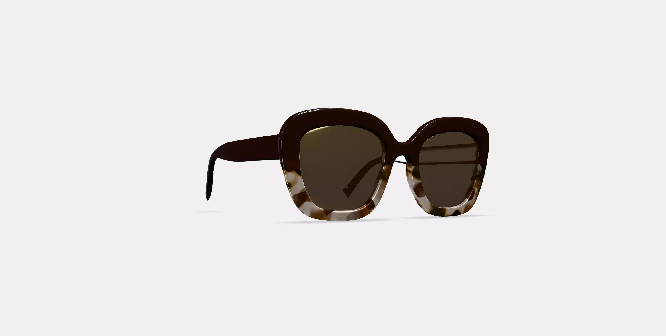 Gabriela Sunglasses in Ganache Tortoise Fade 3D model_0