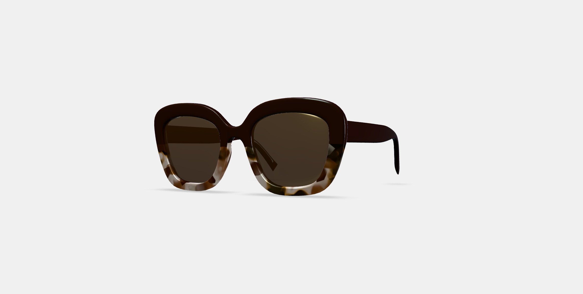 Gabriela Sunglasses in Ganache Tortoise Fade 3D model_12