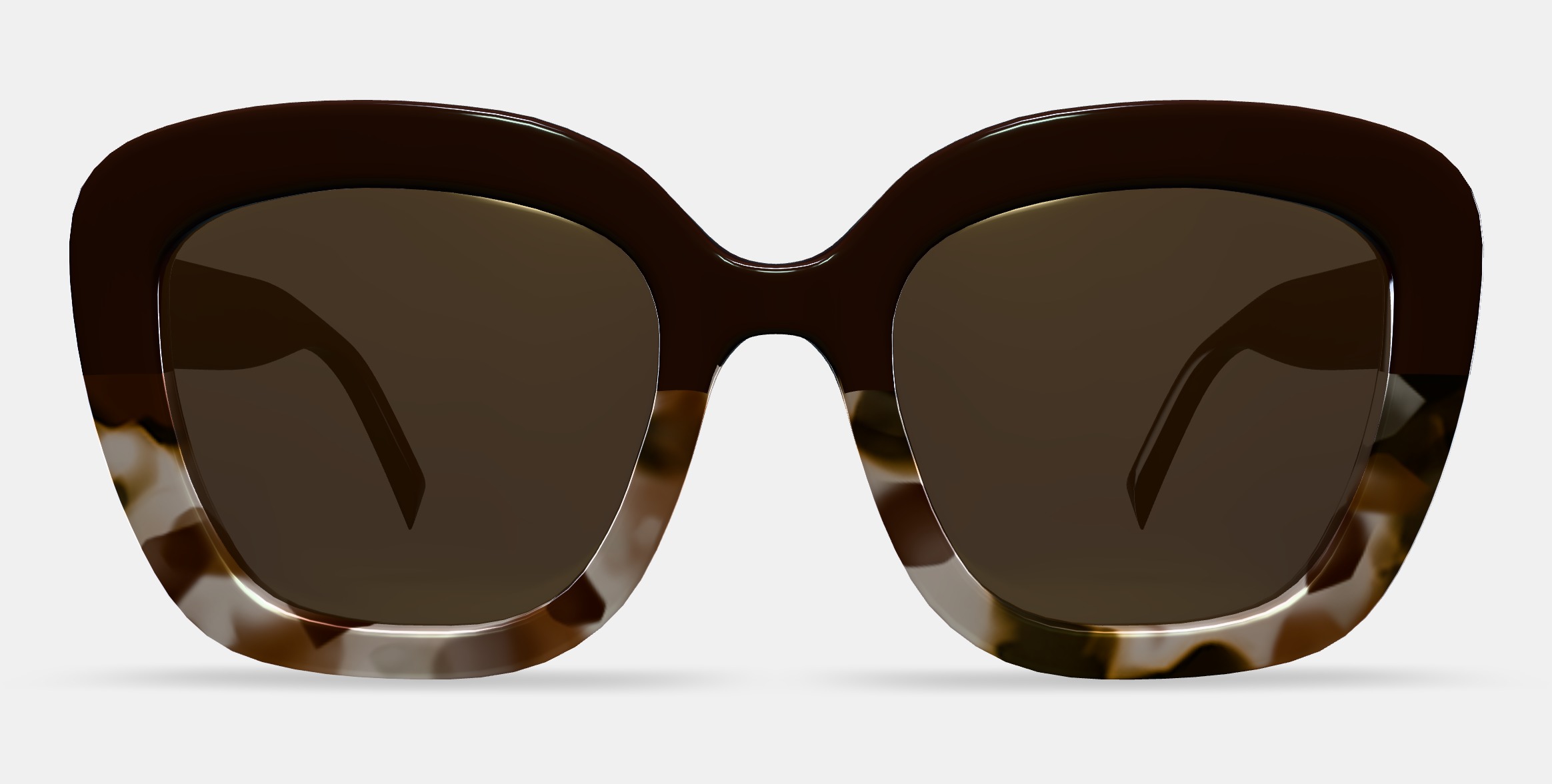 Gabriela Sunglasses in Ganache Tortoise Fade 3D model_11