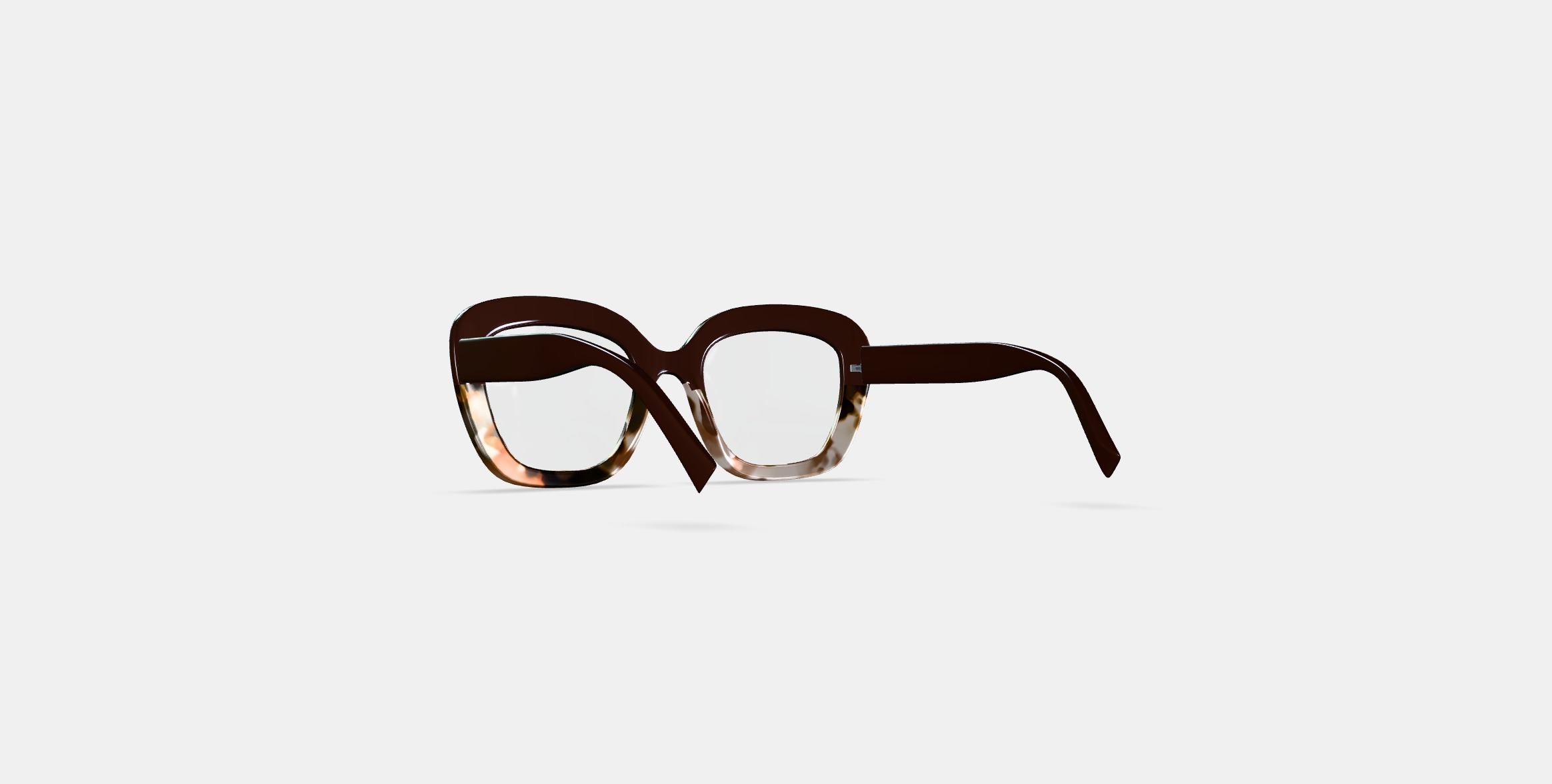 Gabriela Eyeglasses in Ganache Tortoise Fade 3D model_16