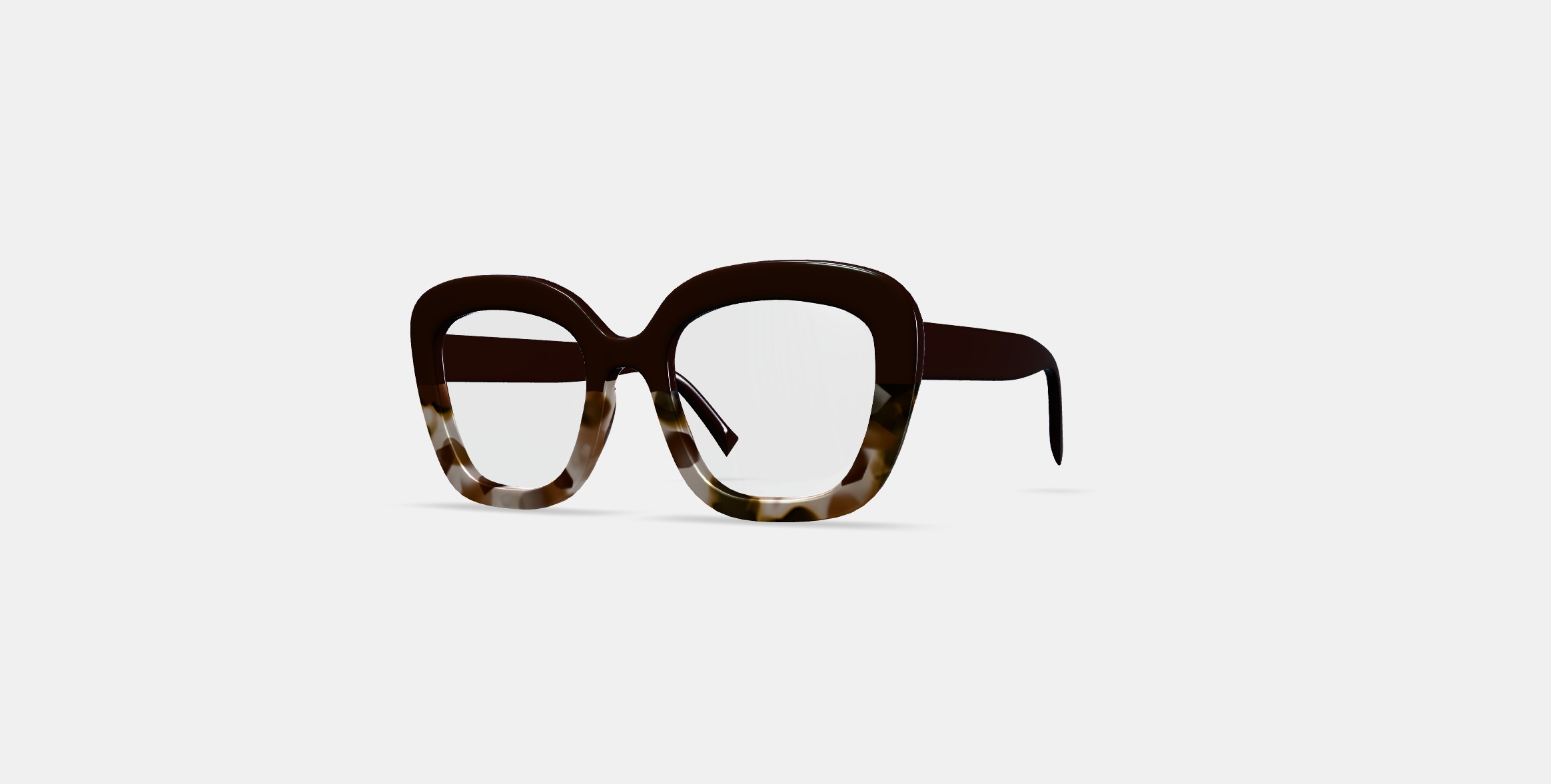 Gabriela Eyeglasses in Ganache Tortoise Fade 3D model_12