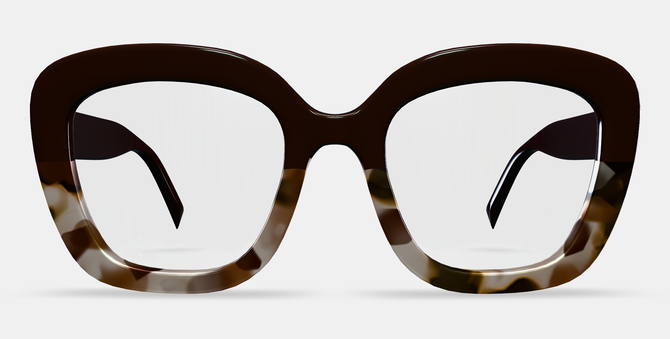 Gabriela Eyeglasses in Ganache Tortoise Fade 3D model_11