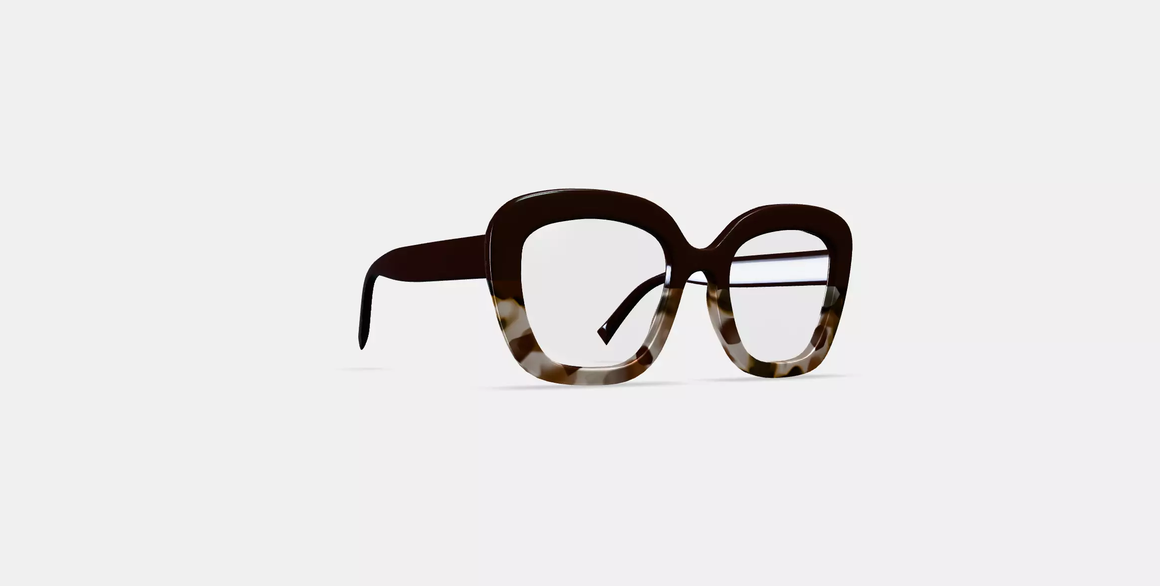 Gabriela Eyeglasses in Ganache Tortoise Fade 3D model_0