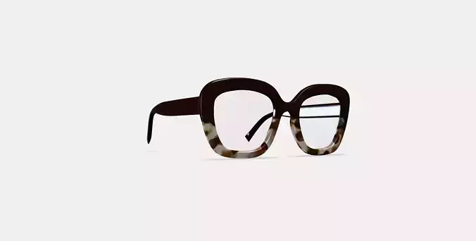 Gabriela Eyeglasses in Ganache Tortoise Fade 3D model