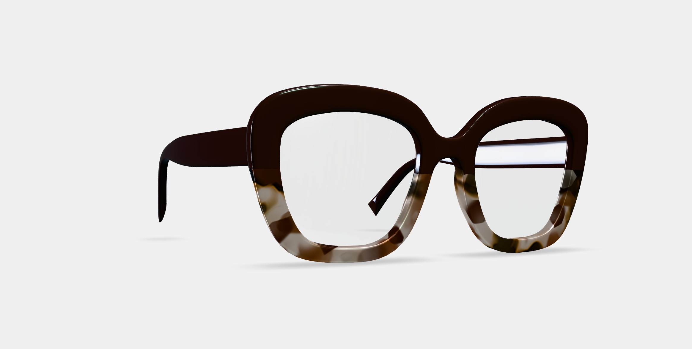 Gabriela Eyeglasses in Ganache Tortoise Fade 3D model_9
