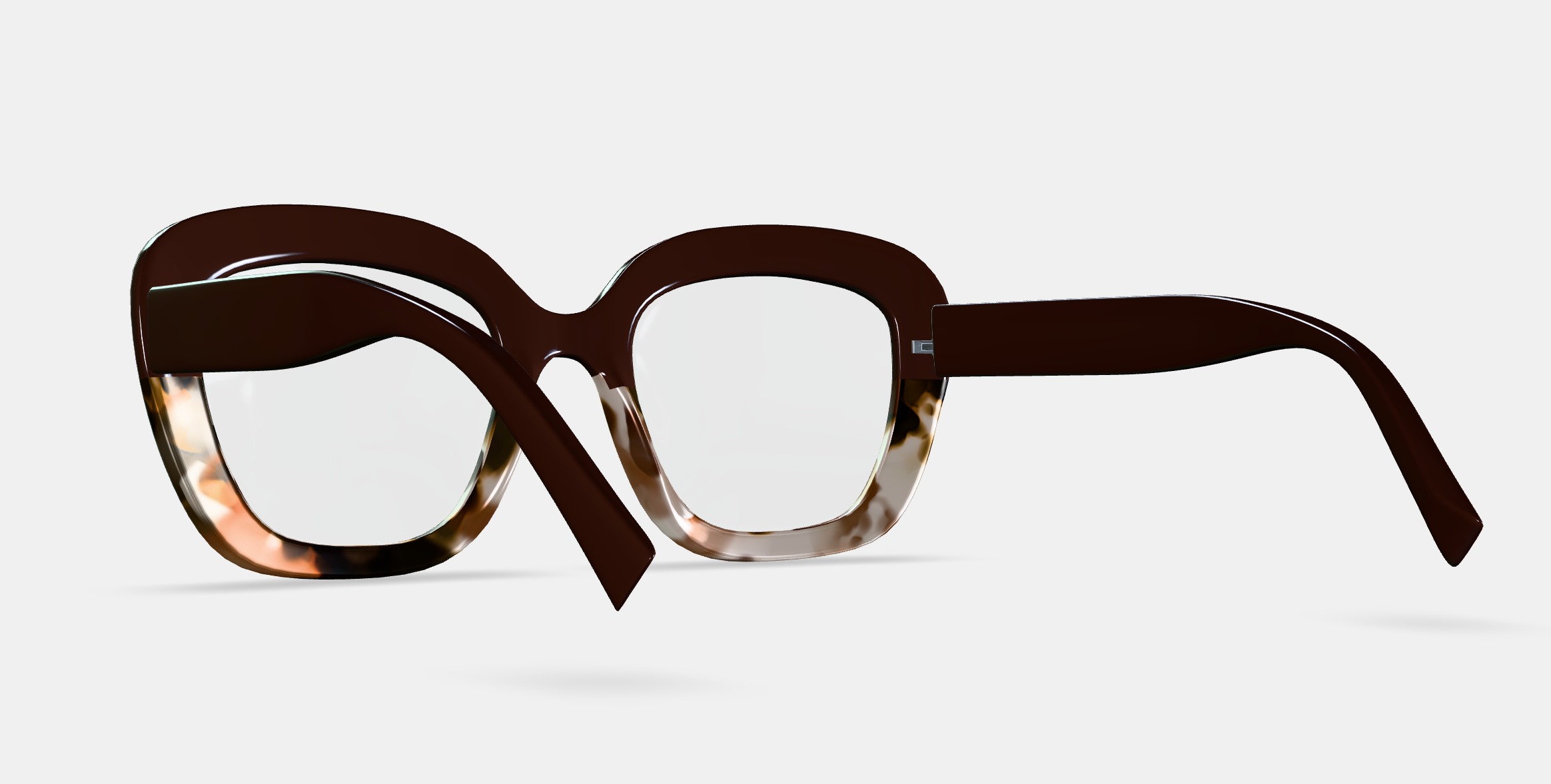 Gabriela Eyeglasses in Ganache Tortoise Fade 3D model_2