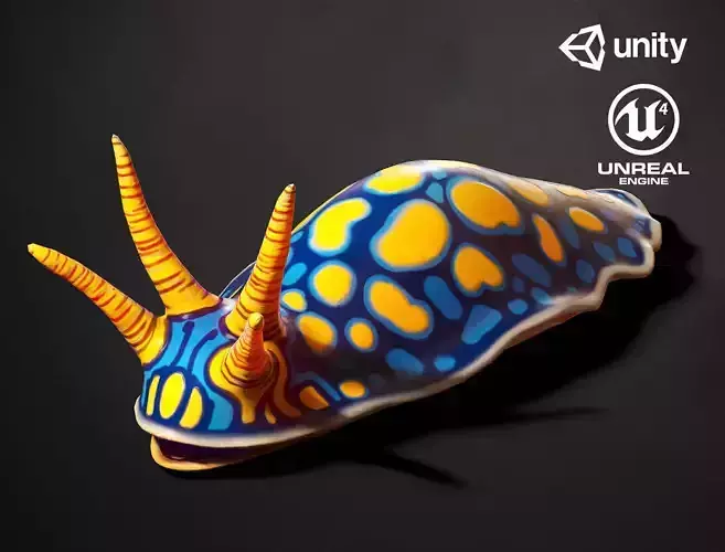 Magic Slug2 - Game Ready Low-poly 3D model Low-poly 3D model