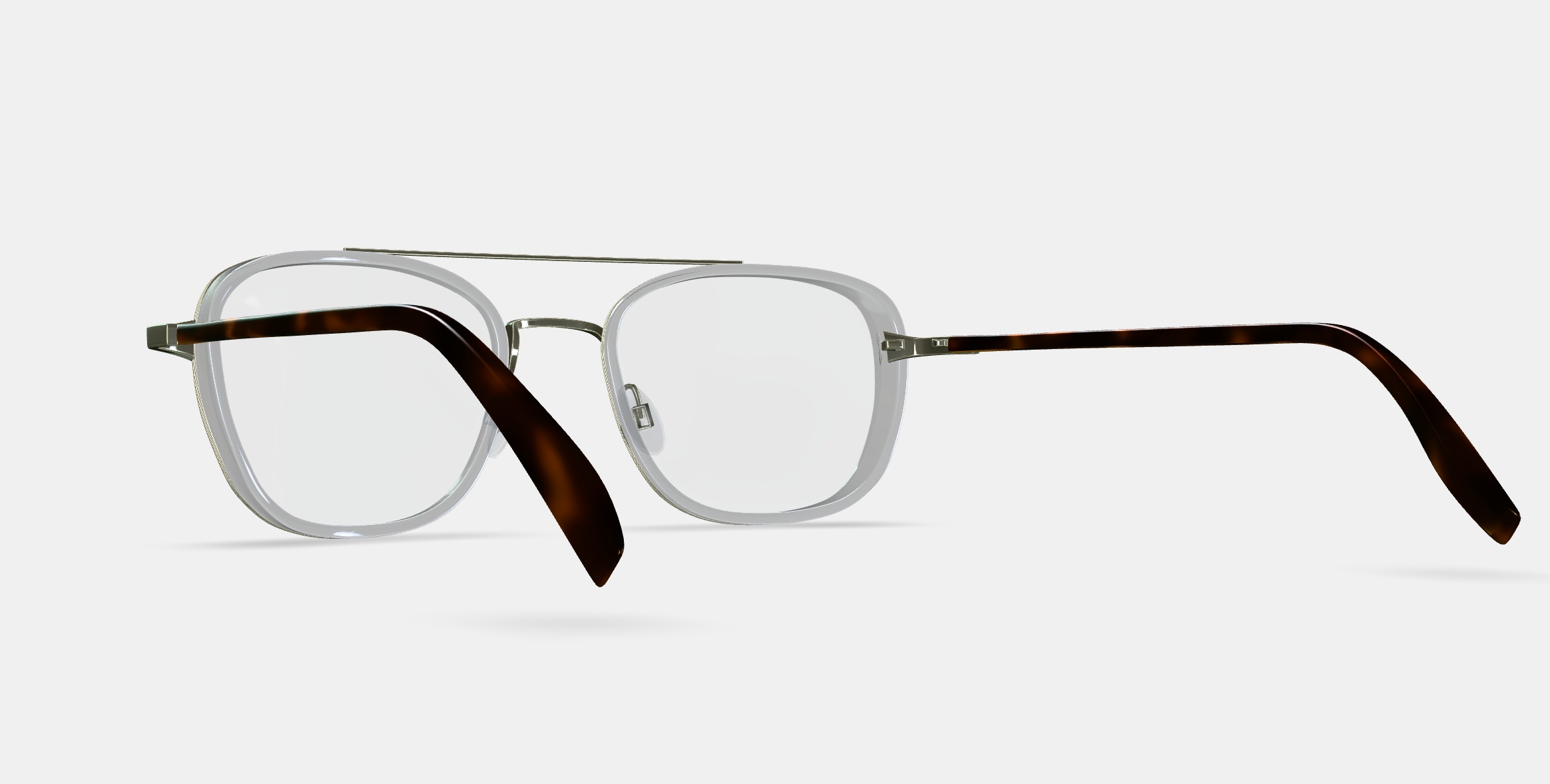 Earle Eyeglasses in Crystal with Riesling 3D model_2