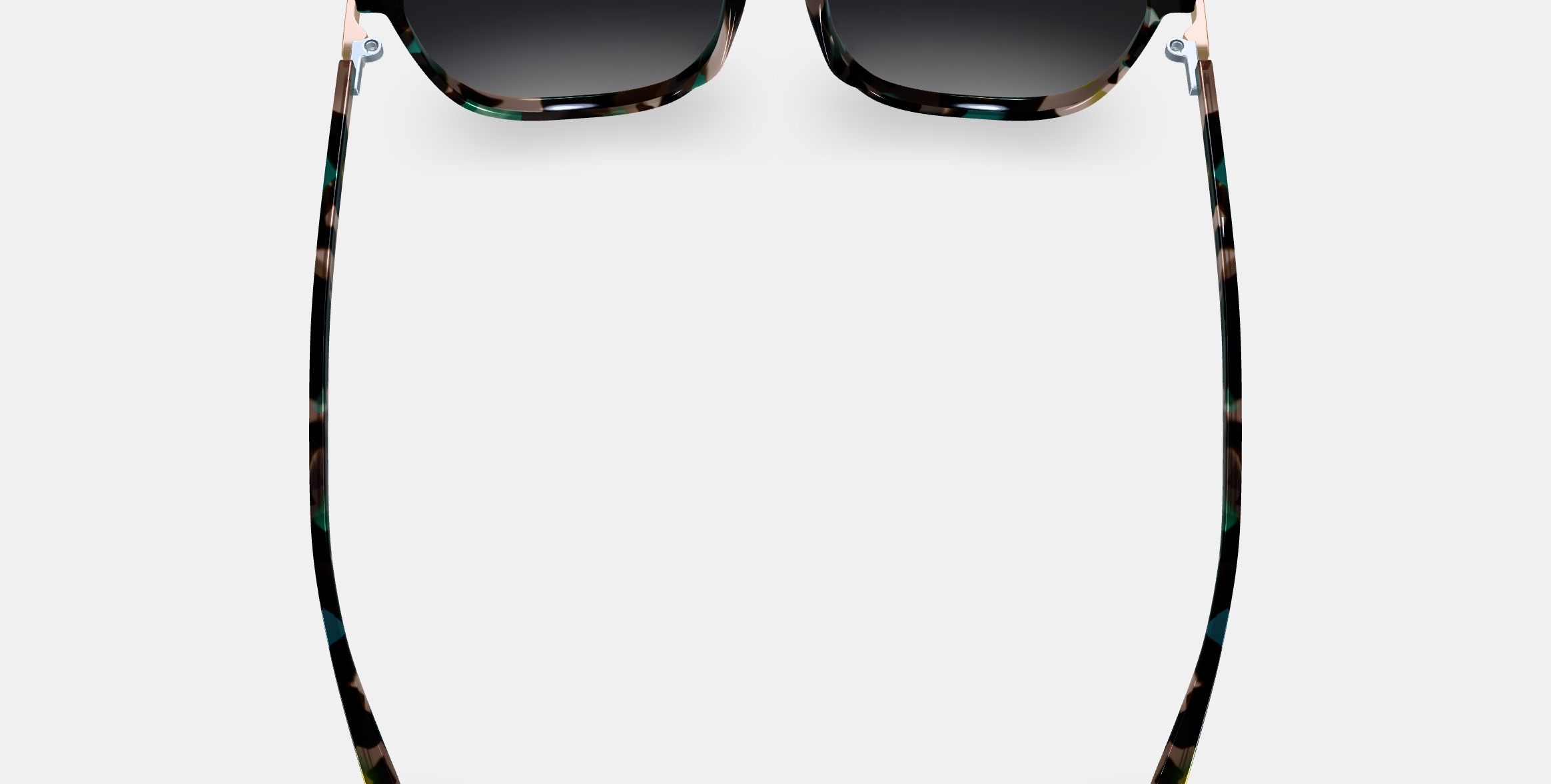 Esme Sunglasses in Aventurine Tortoise with Polished Gold 3D model_2