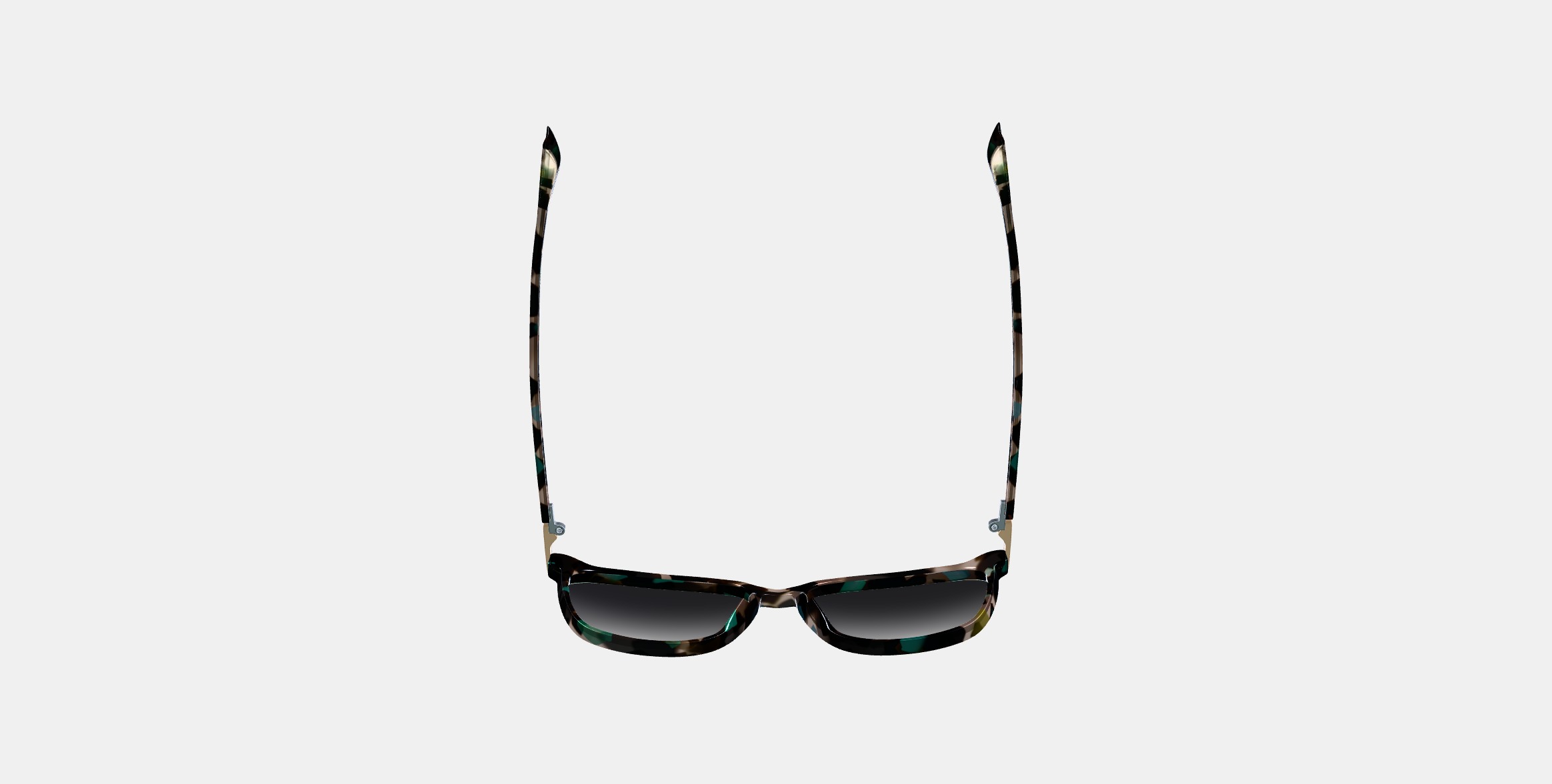 Esme Sunglasses in Aventurine Tortoise with Polished Gold 3D model_6