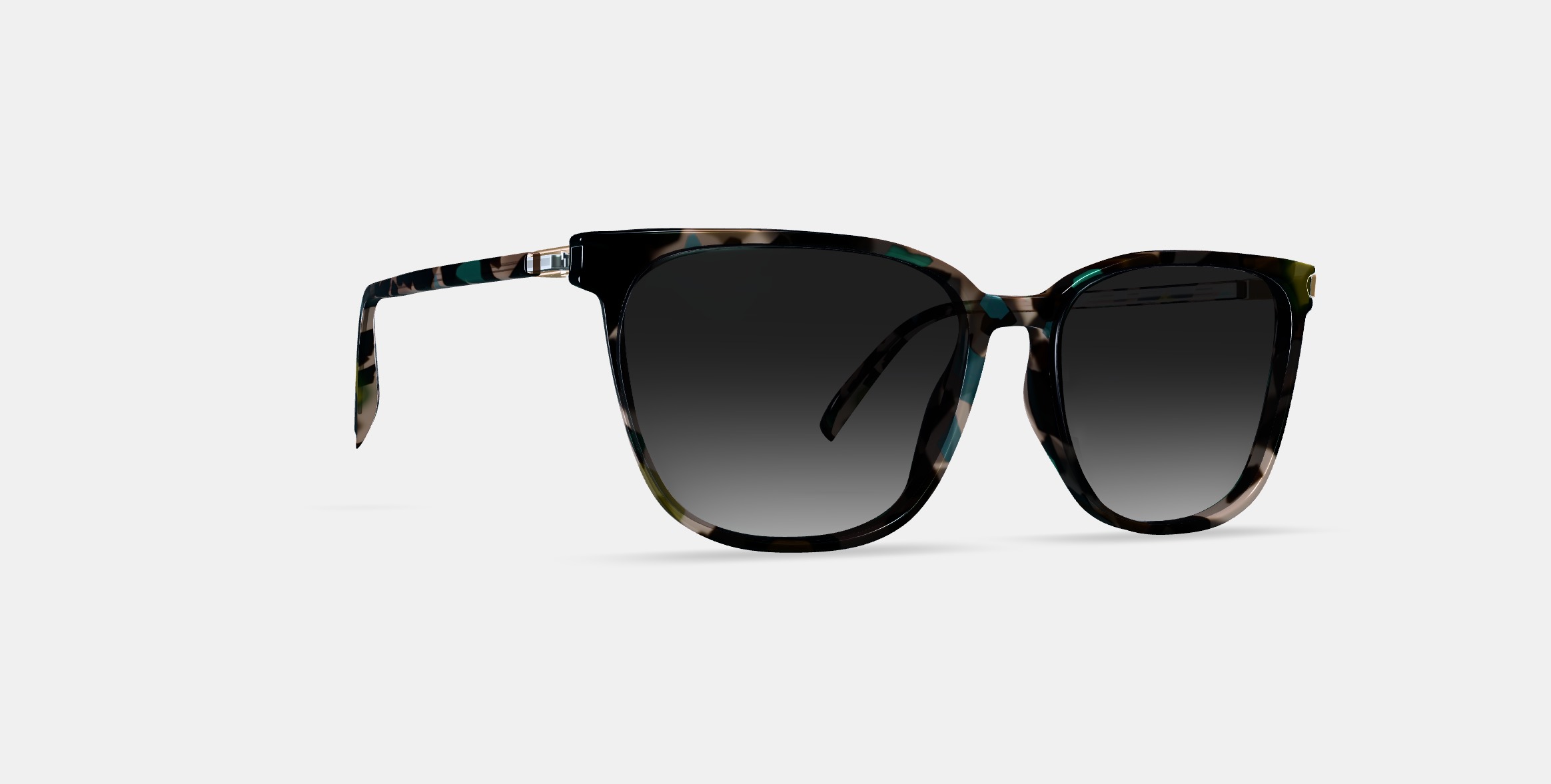 Esme Sunglasses in Aventurine Tortoise with Polished Gold 3D model_8