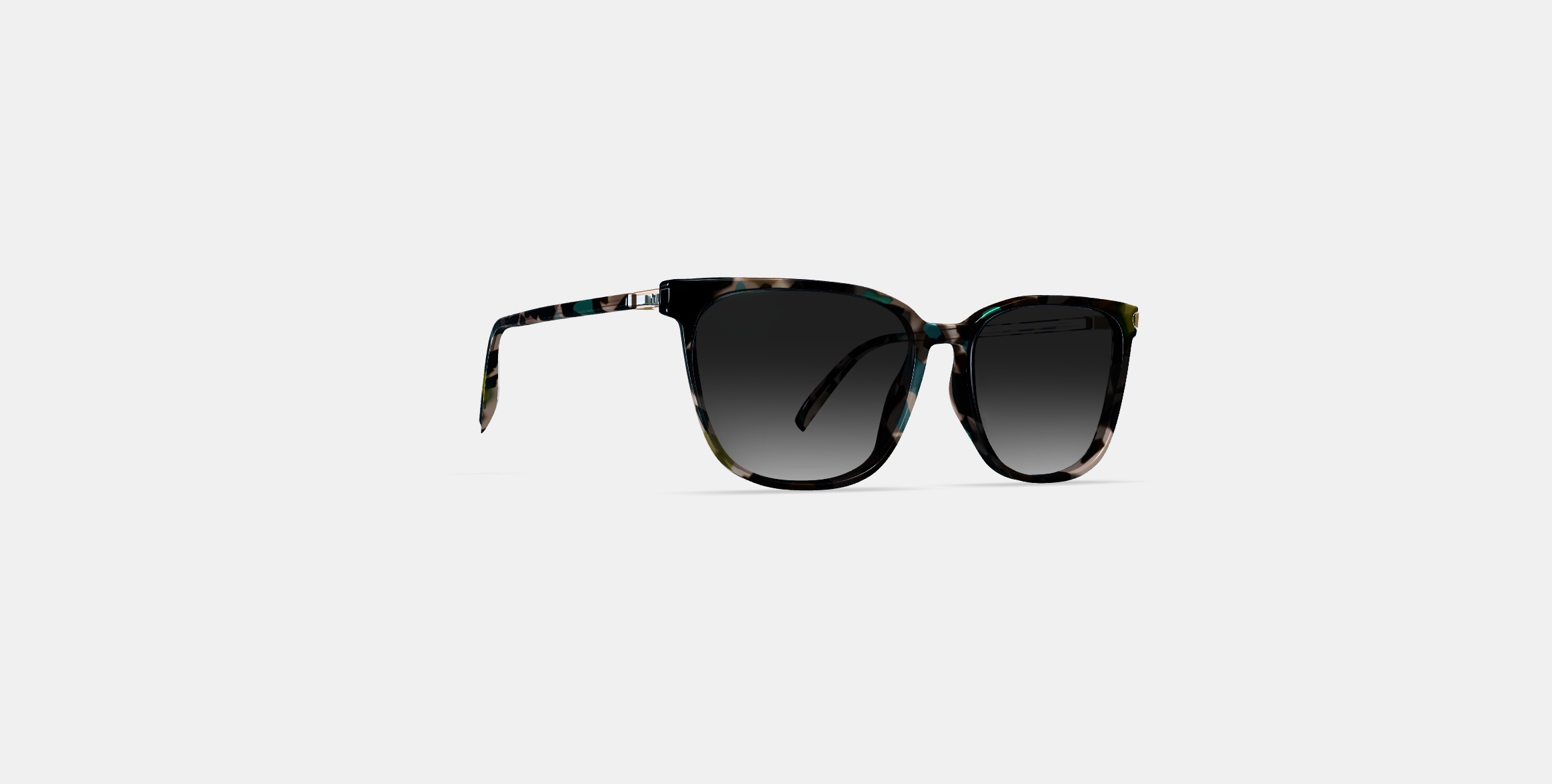 Esme Sunglasses in Aventurine Tortoise with Polished Gold 3D model_3