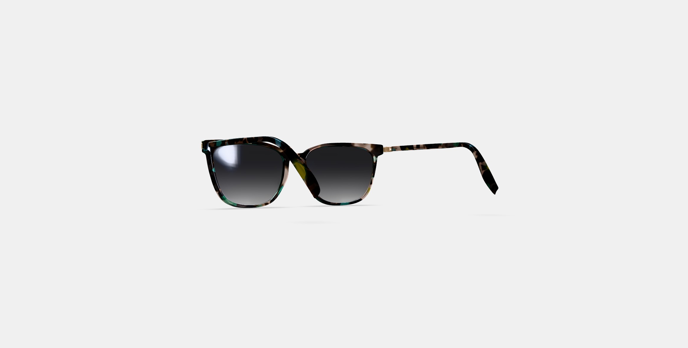 Esme Sunglasses in Aventurine Tortoise with Polished Gold 3D model_15