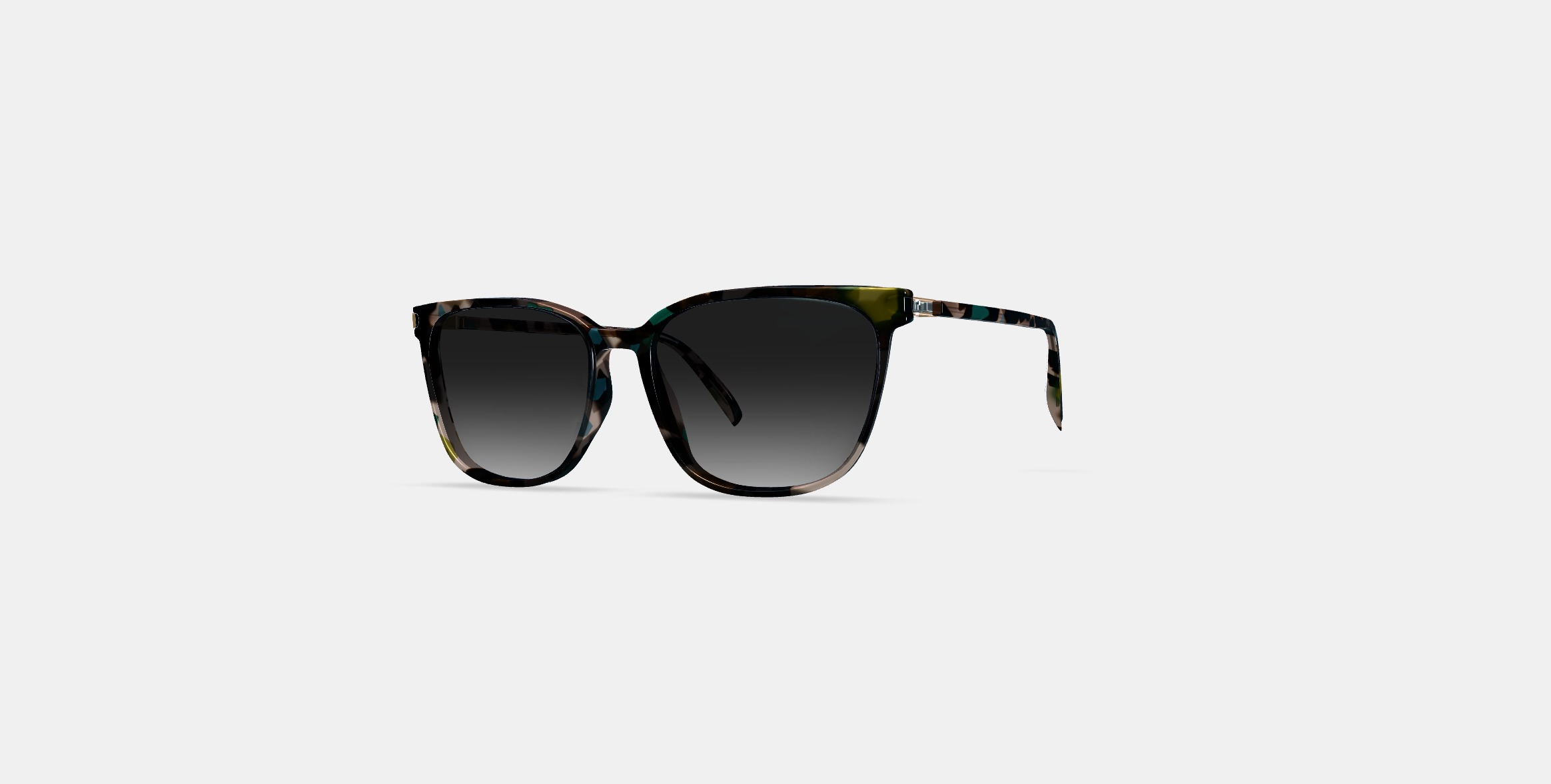 Esme Sunglasses in Aventurine Tortoise with Polished Gold 3D model_11