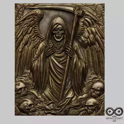 Throne of the Grim Reaper Relief STL file for 3d Printing or CNC