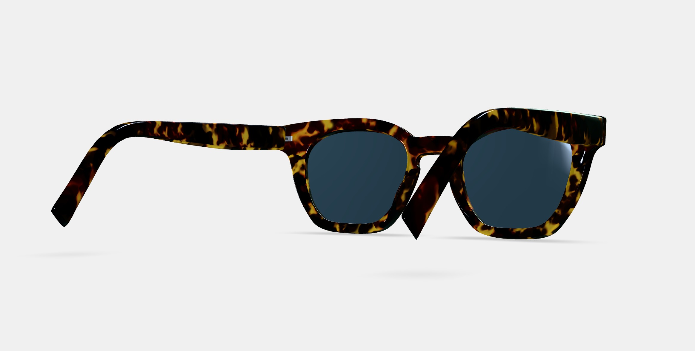 Terrell Sunglasses in Black Oak Tortoise 3D model_9