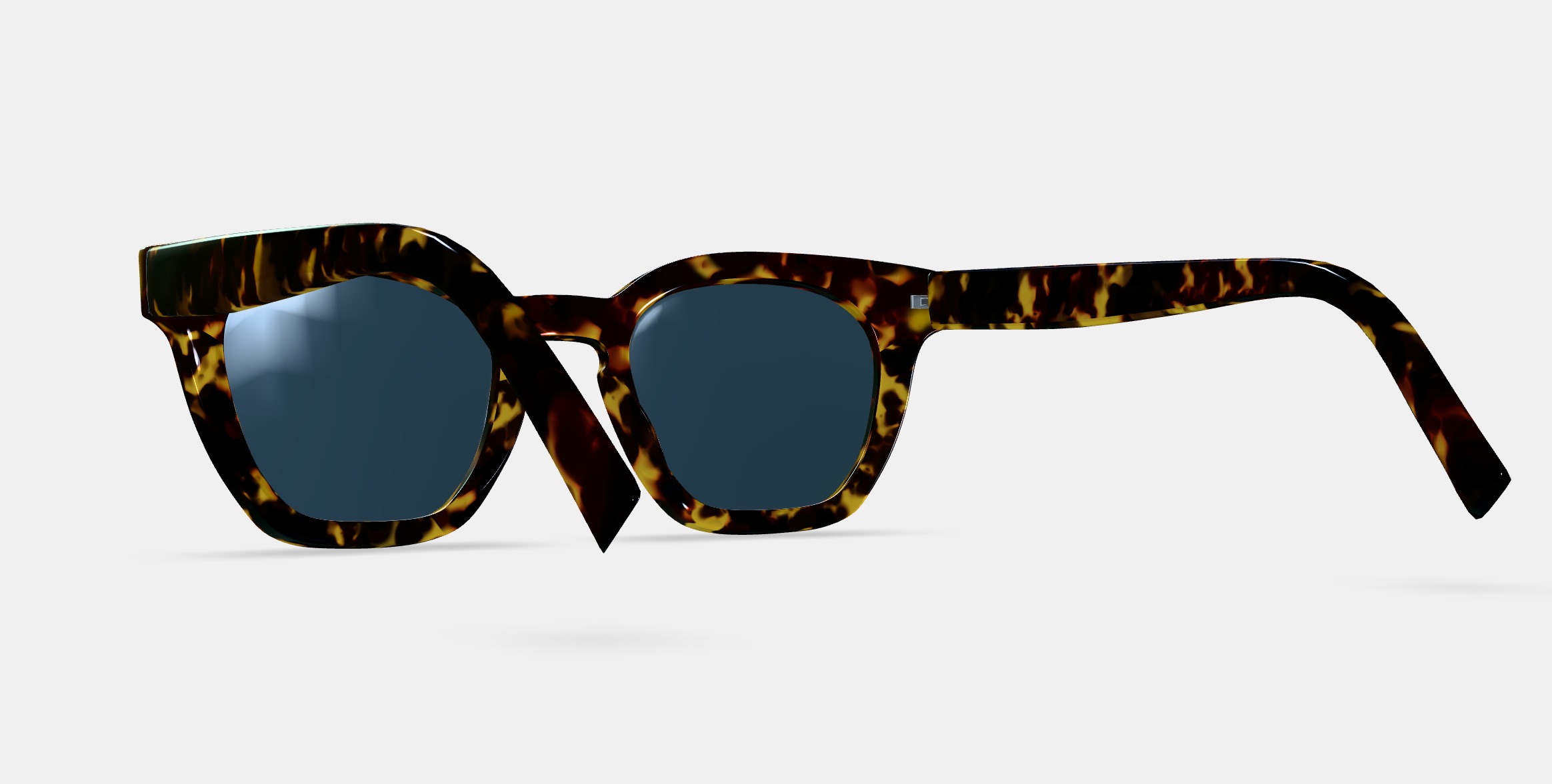 Terrell Sunglasses in Black Oak Tortoise 3D model_3