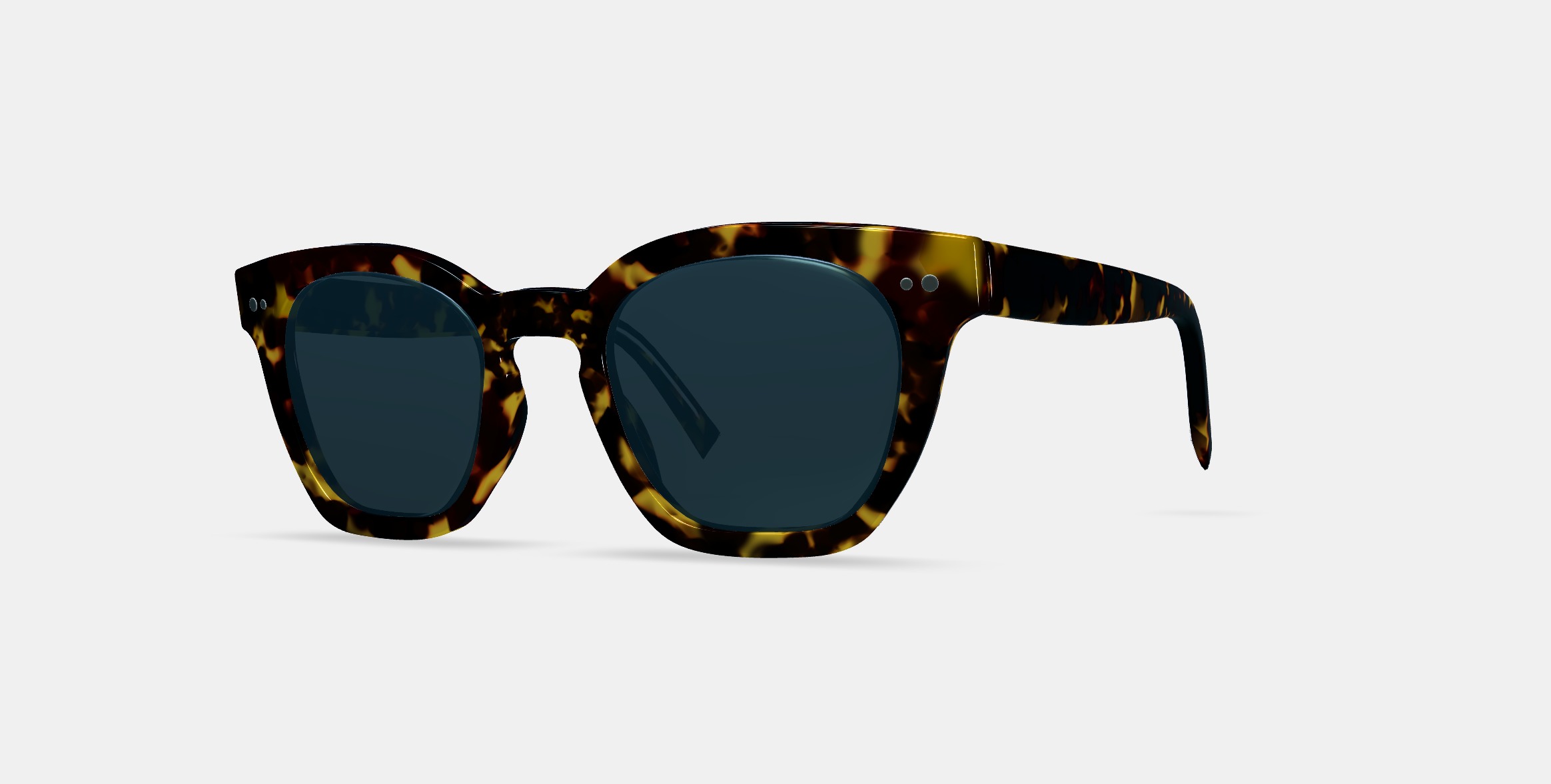 Terrell Sunglasses in Black Oak Tortoise 3D model_14