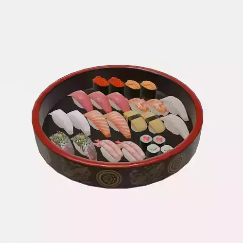 Sushi Model Asset  Average Rank Low-poly 3D model