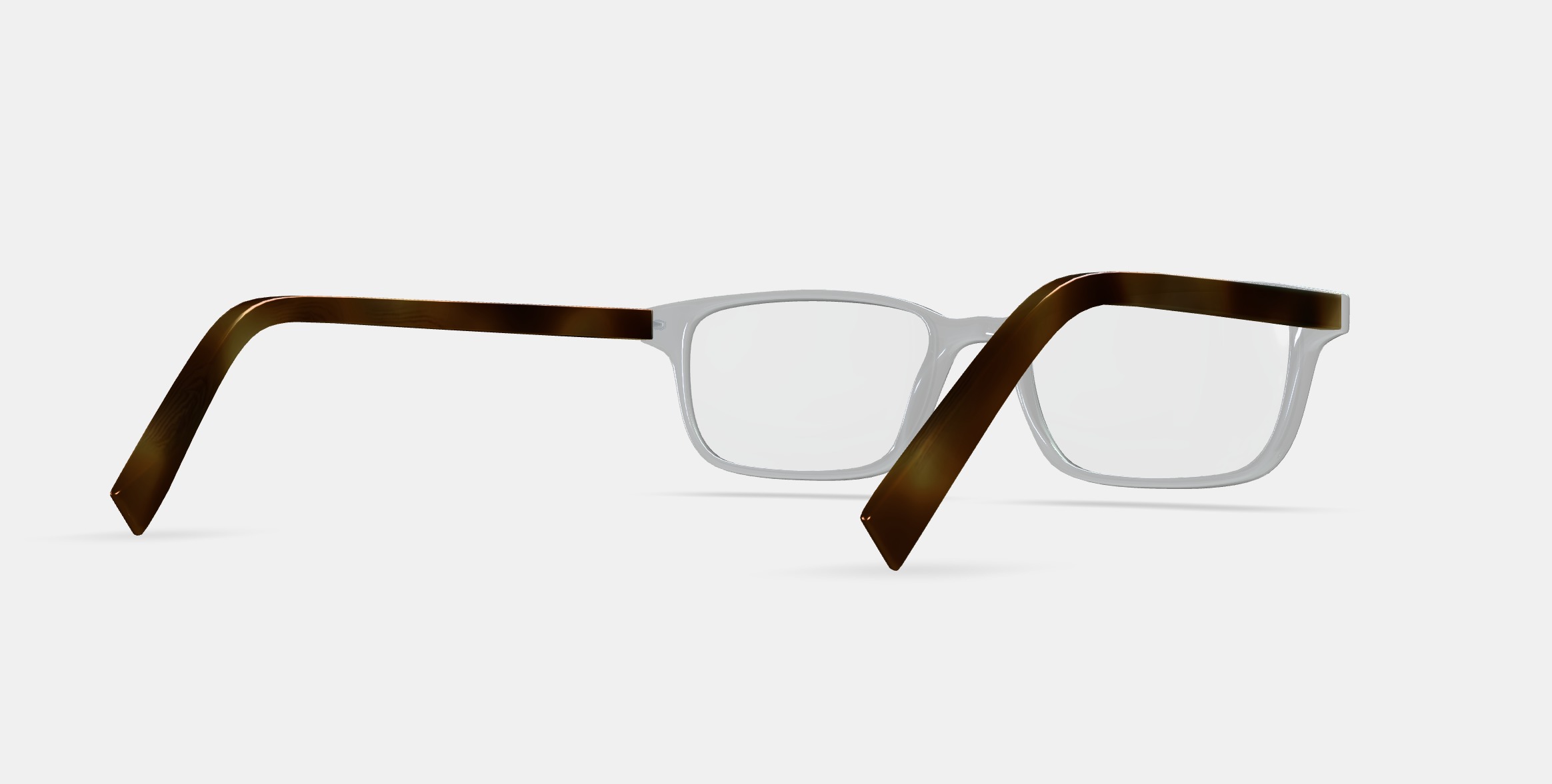 Wilkie Eyeglasses in Crystal with English Oak 3D model_6