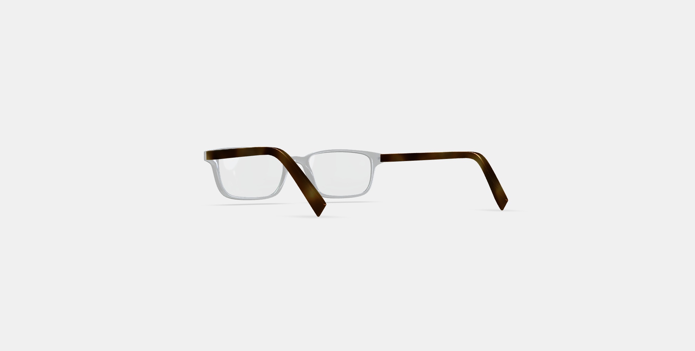 Wilkie Eyeglasses in Crystal with English Oak 3D model_16