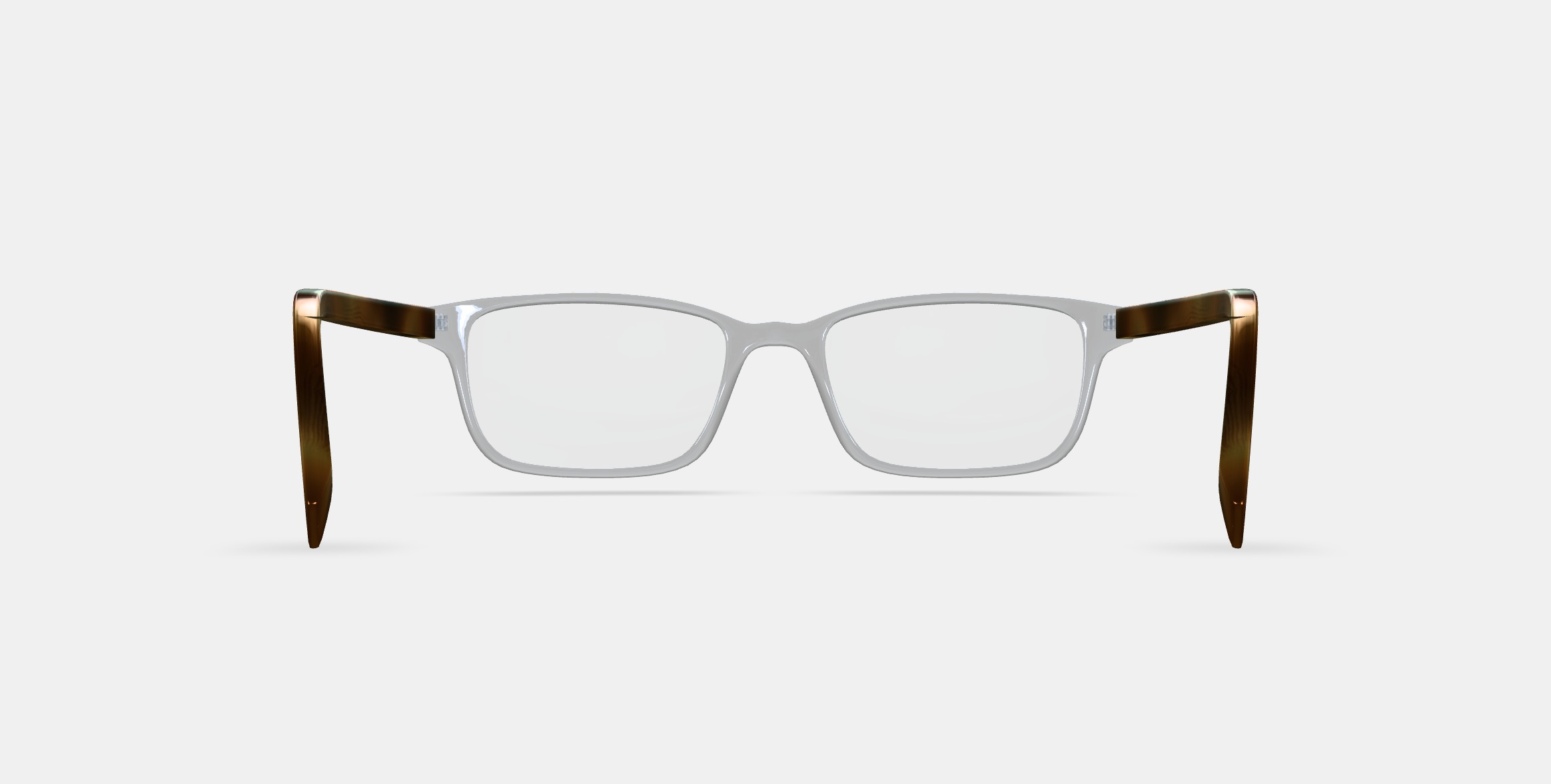Wilkie Eyeglasses in Crystal with English Oak 3D model_15
