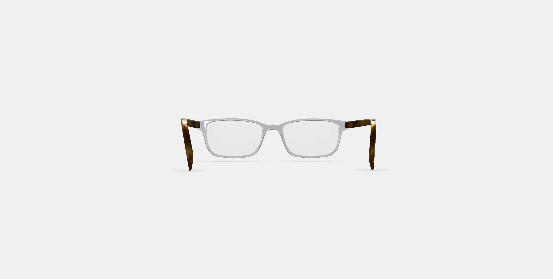 Wilkie Eyeglasses in Crystal with English Oak 3D model_14