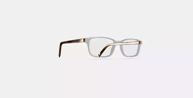 Wilkie Eyeglasses in Crystal with English Oak
