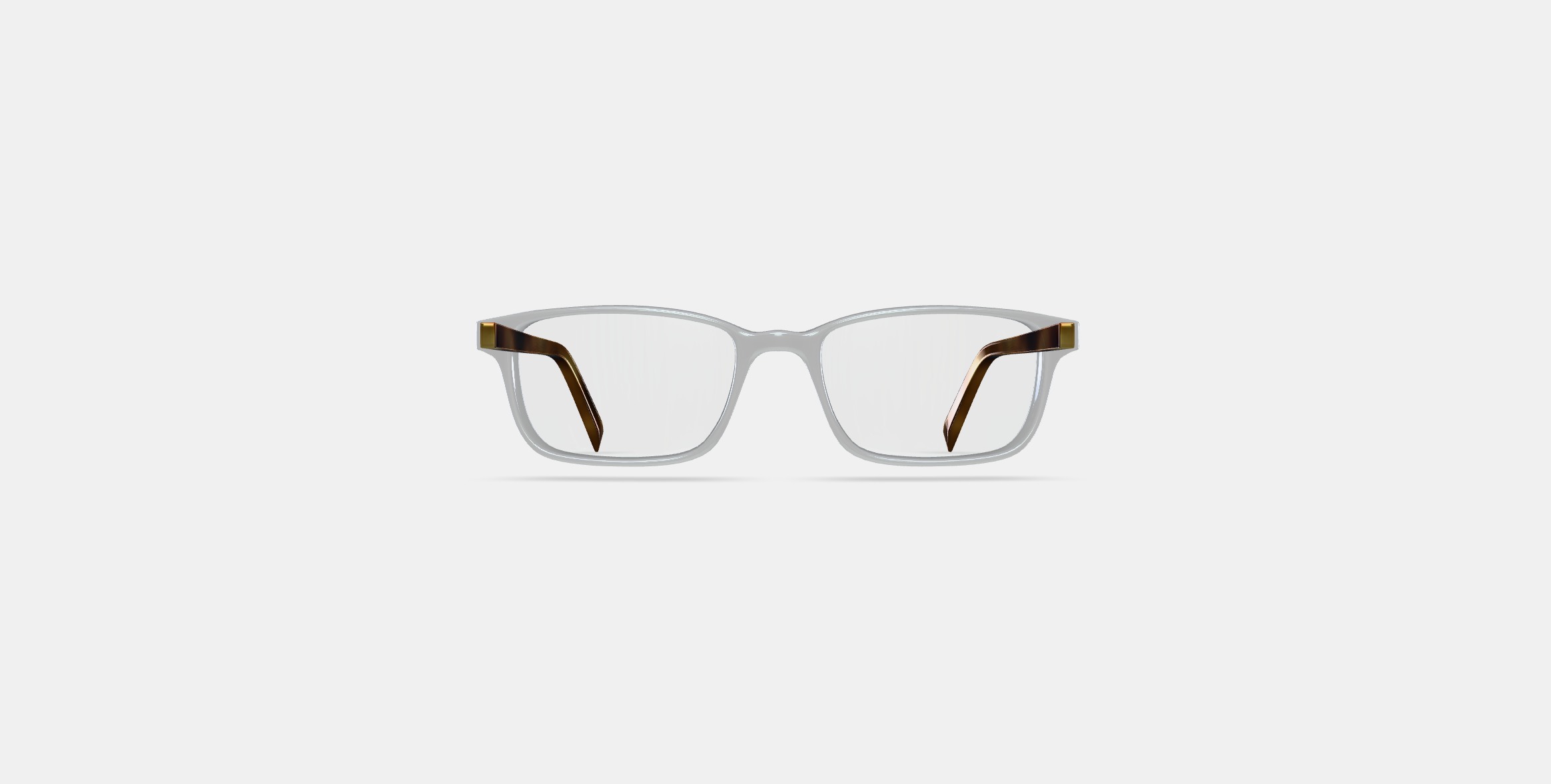 Wilkie Eyeglasses in Crystal with English Oak 3D model_10