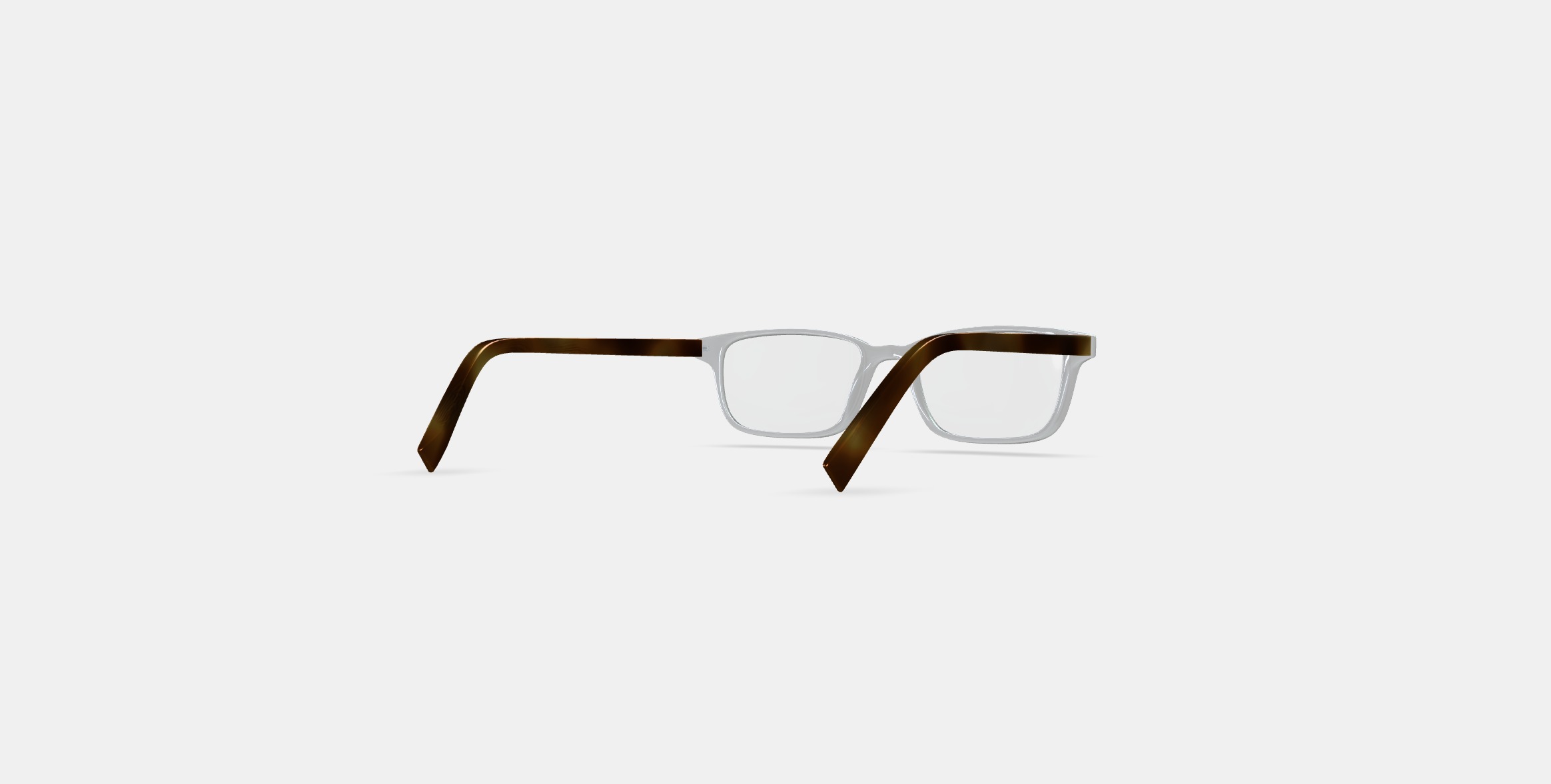 Wilkie Eyeglasses in Crystal with English Oak 3D model_5